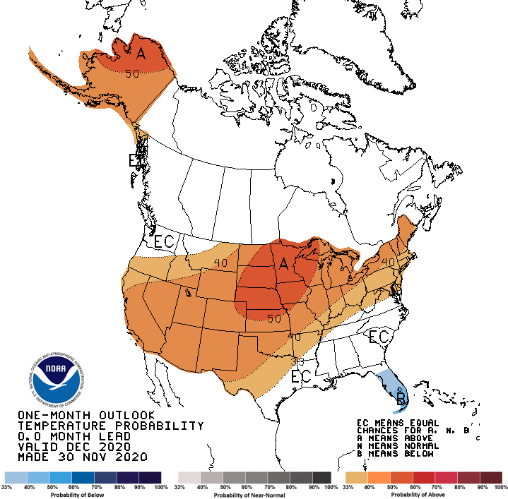 temp outlook map