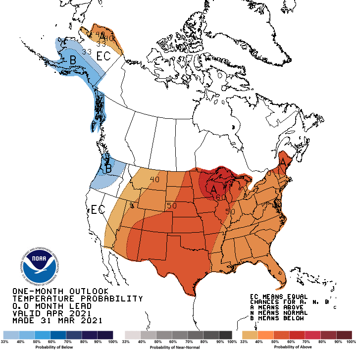 apr temp outlook map