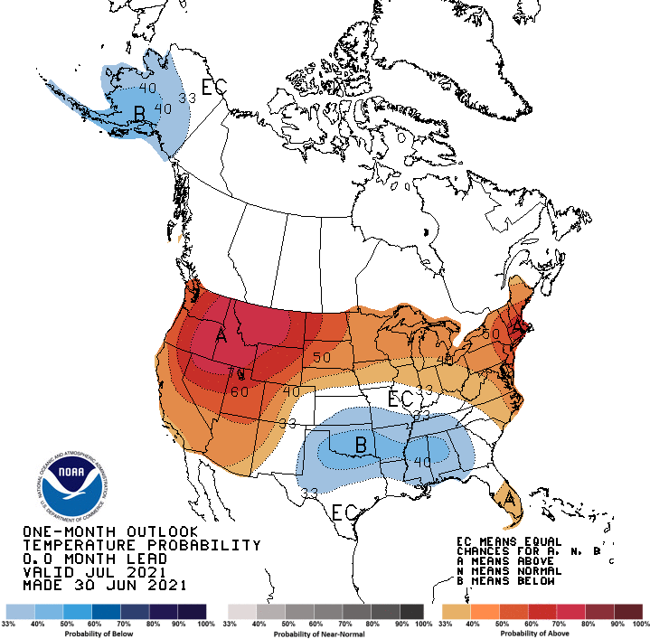 temp outlook map