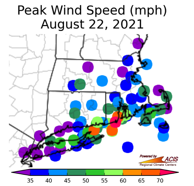 Henri wind map