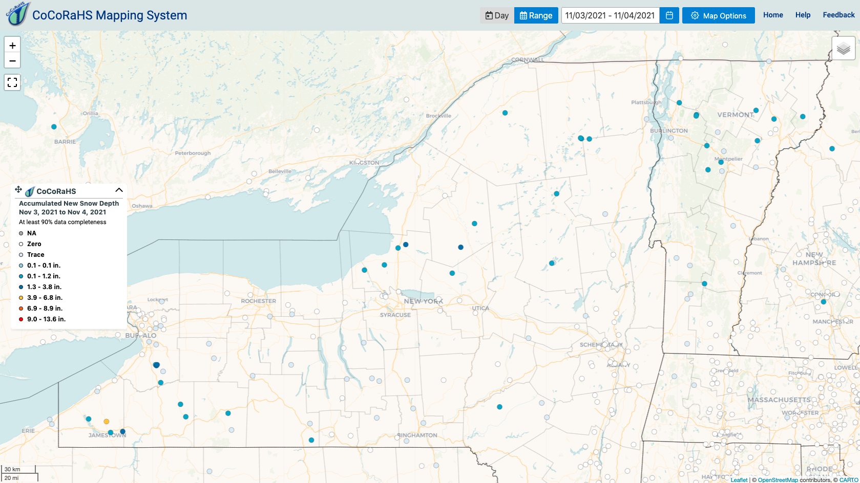 snowfall map