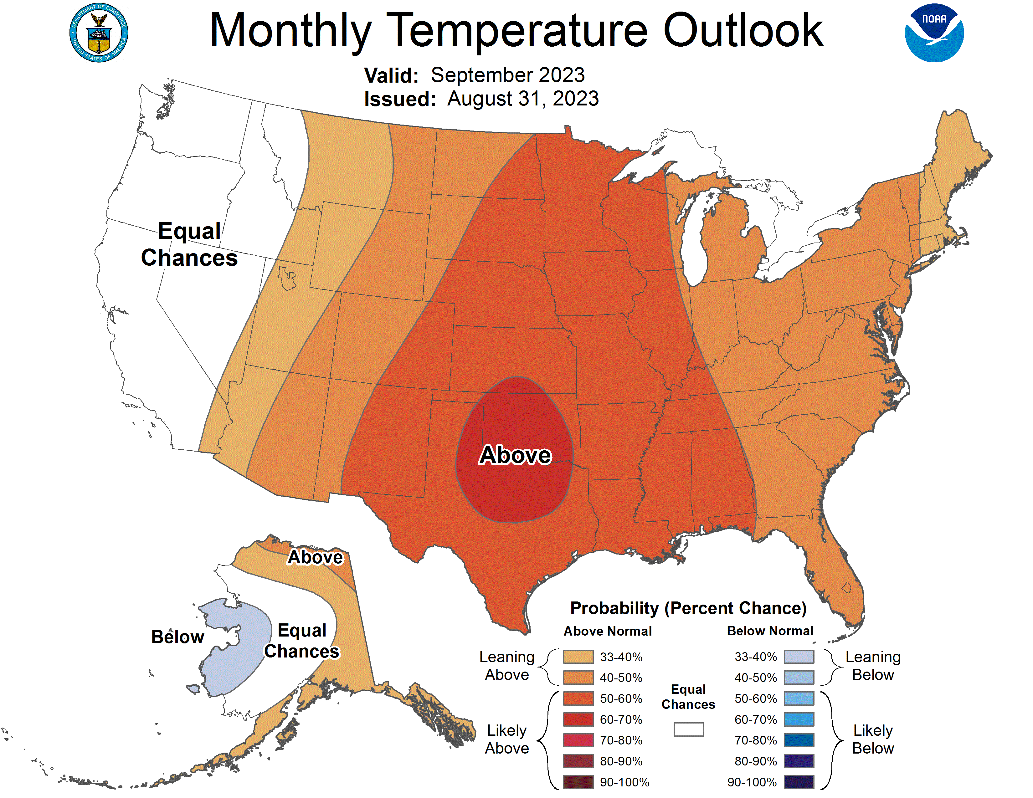 temp outlook map