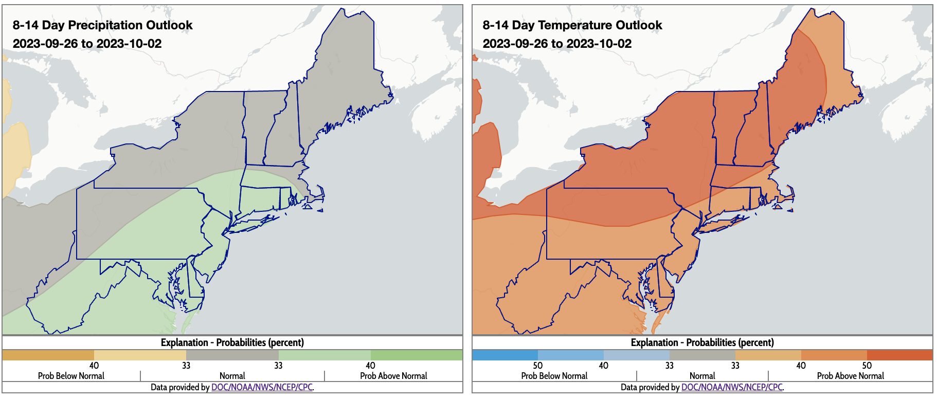 temp outlook map