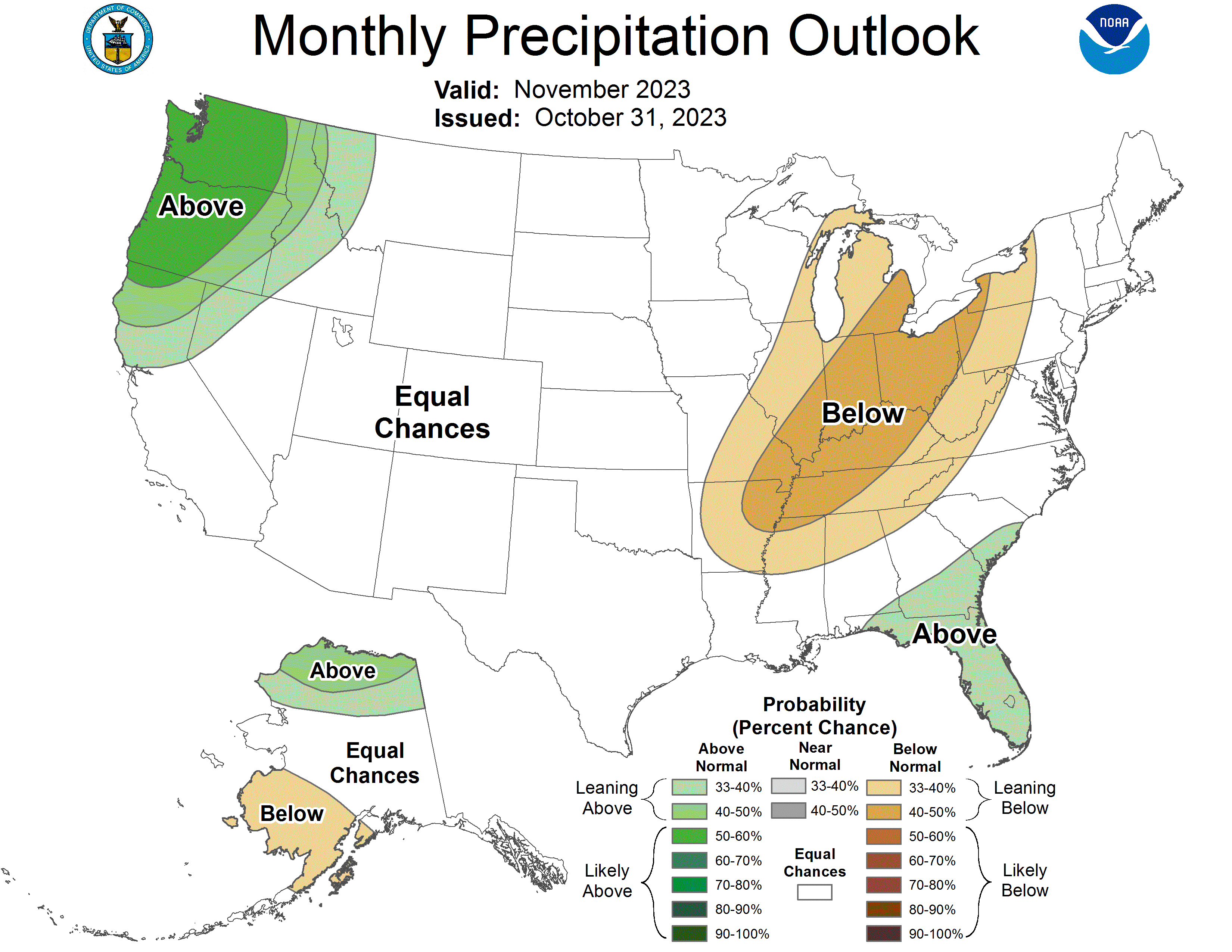 Nov precip outlook map