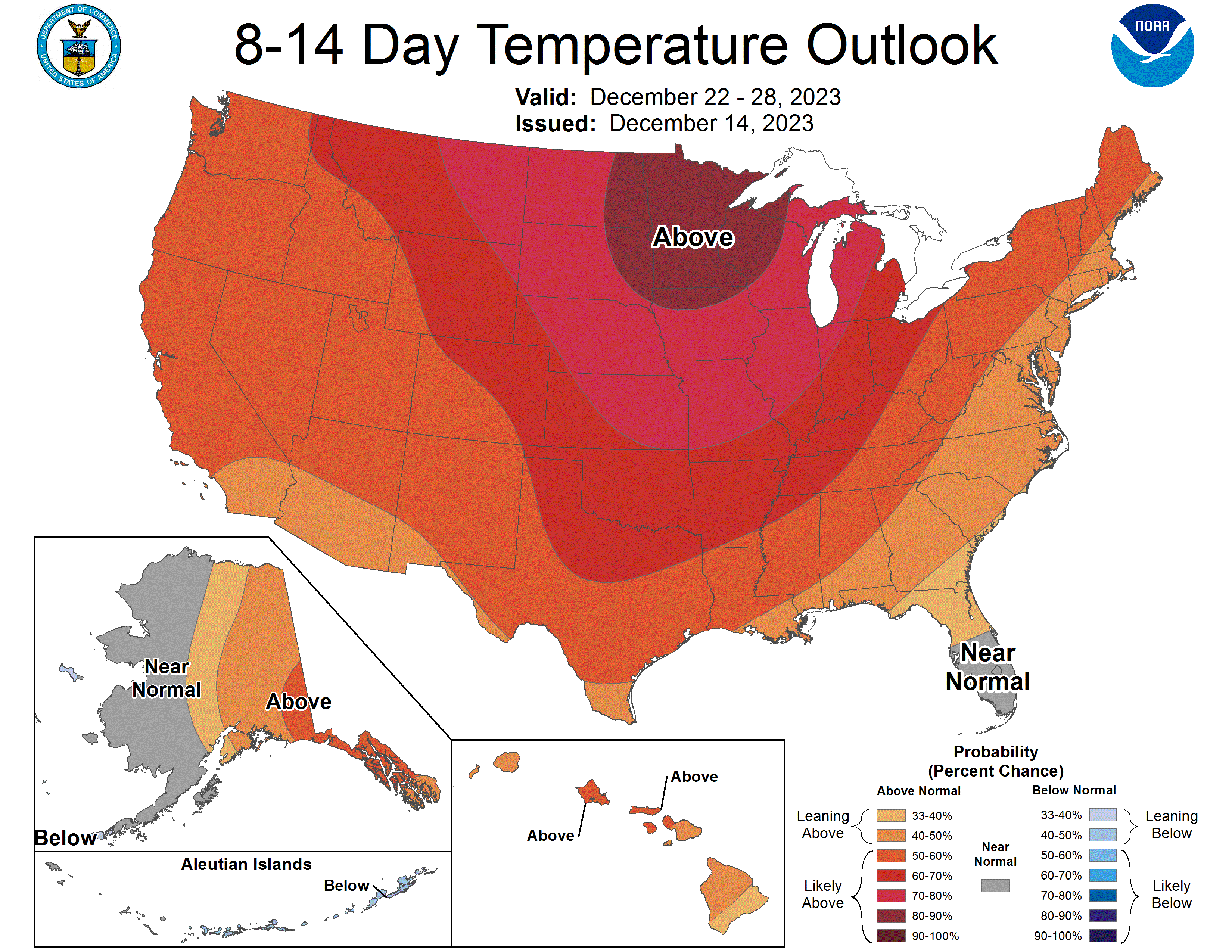 temp outlook map