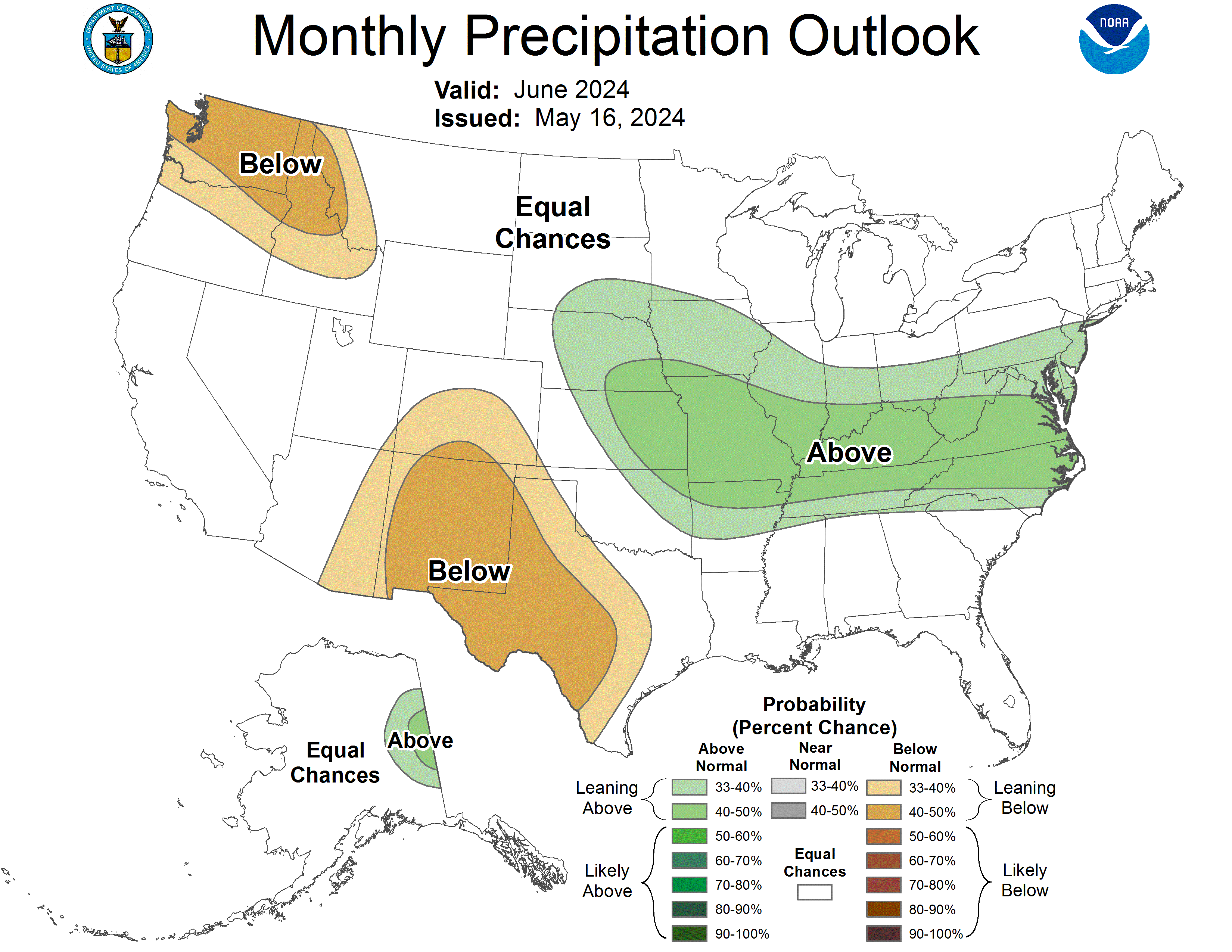 June precip outlook map