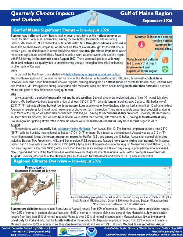 Gulf of Maine Region report cover thumbnail